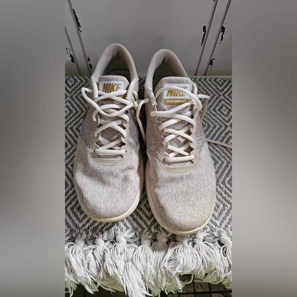 Nike gold and white womens size 9